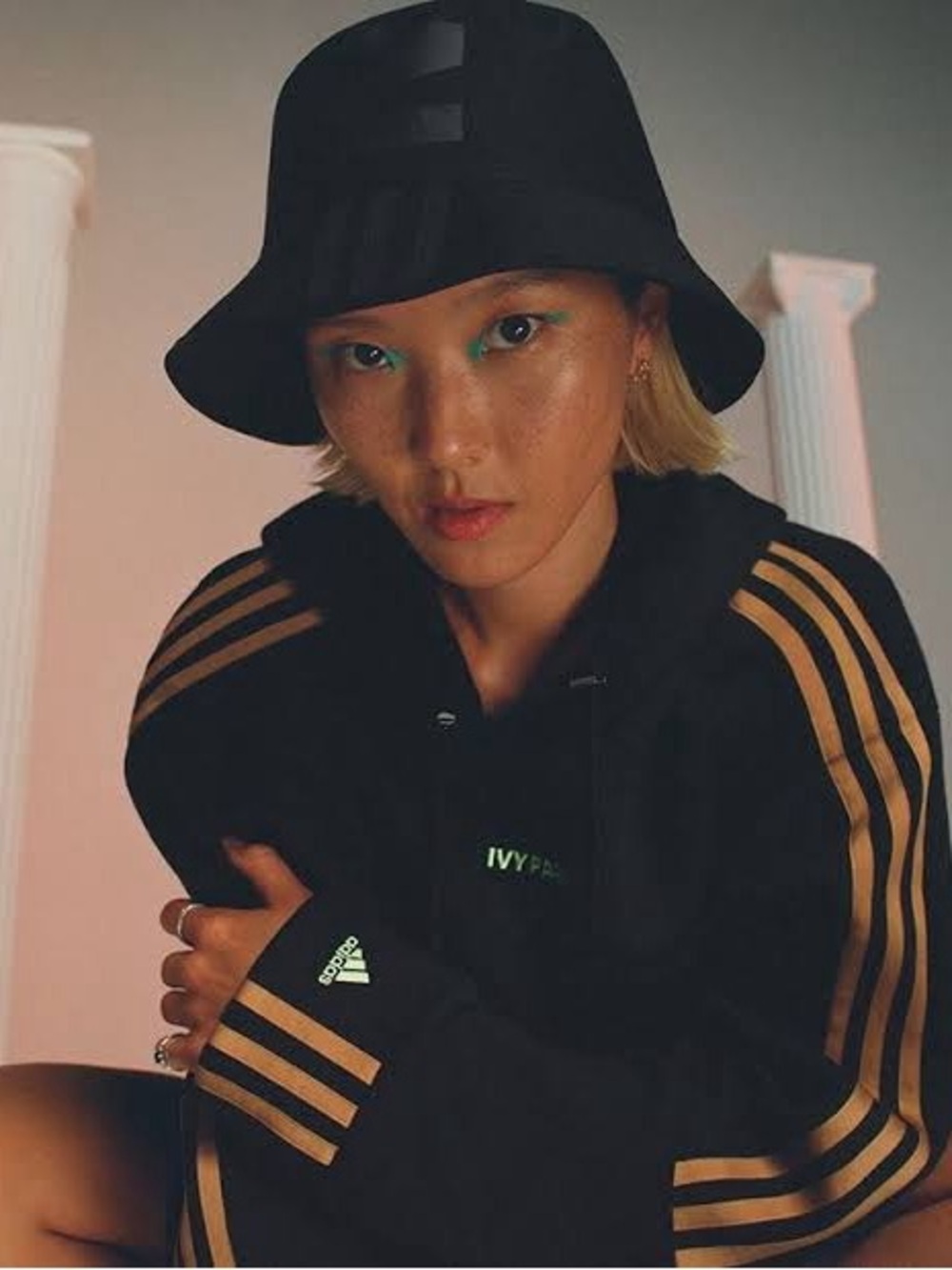 adidas x IVY PARK Black Logo Bucket Hat